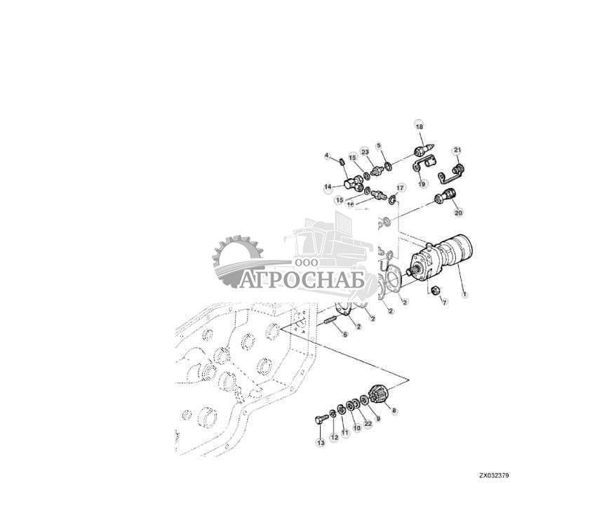 REVERSER MOTOR AT LENGTH-OF-CUT TRANSMISSION (4-GEAR LOC TRANSMISSION) 